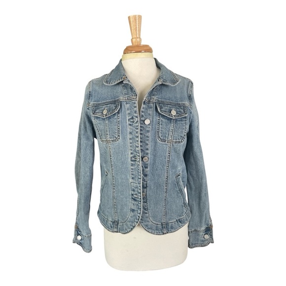 GAP Vintage Y2K Classic Stretch Blue Jean Jacket - Picture 1 of 4